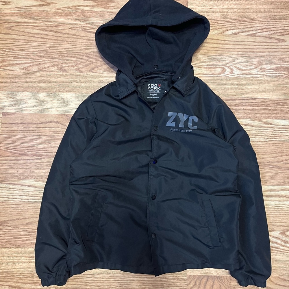 Zoo York Black Hooded Windbreaker